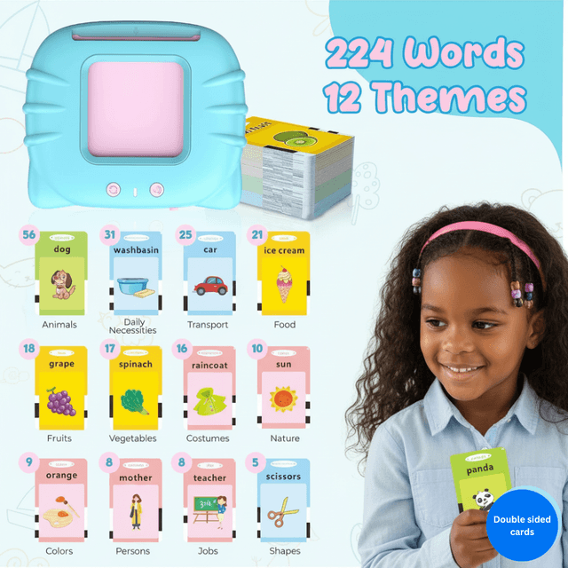 Talking Flashcards for Kids (224 Words), Speech Learning Toy for Toddlers - View 1