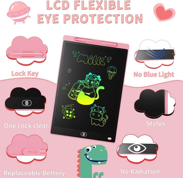 LCD Drawing Tablet for Kids, 8.5 Inch Doodle and Writing Pad Toy - View 2