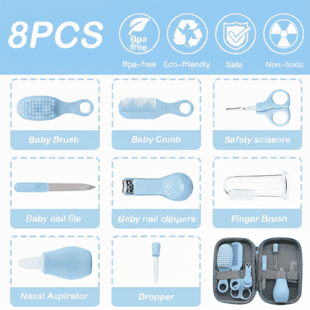 Baby Grooming Kit, 8-Piece Healthcare and Care Set for Newborns and Infants - View 2