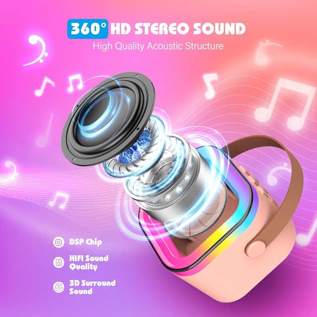 Kids Karaoke Microphone Set with Bluetooth Speaker - View 2