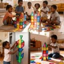 48 Piece Magnetic Tiles Building Set for Kids Ages 3+ - View 4