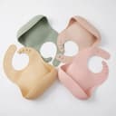 Silicone Baby Bib 3-Pack, Waterproof with Food Catcher - View 1