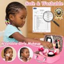 Kids Makeup Set for Girls (26 Pcs), Washable with Vanity Case - View 3