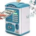Mini ATM Piggy Bank for Kids, Fingerprint & Password Lock - View 1