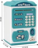 Mini ATM Piggy Bank for Kids, Fingerprint & Password Lock - View 6