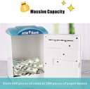 Mini ATM Piggy Bank for Kids, Fingerprint & Password Lock - View 3