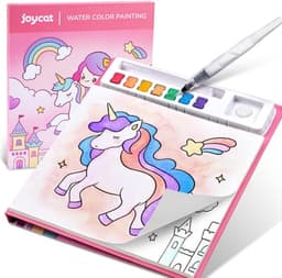 Reusable Water Coloring Book for Toddlers, Built-In Paint and Brush