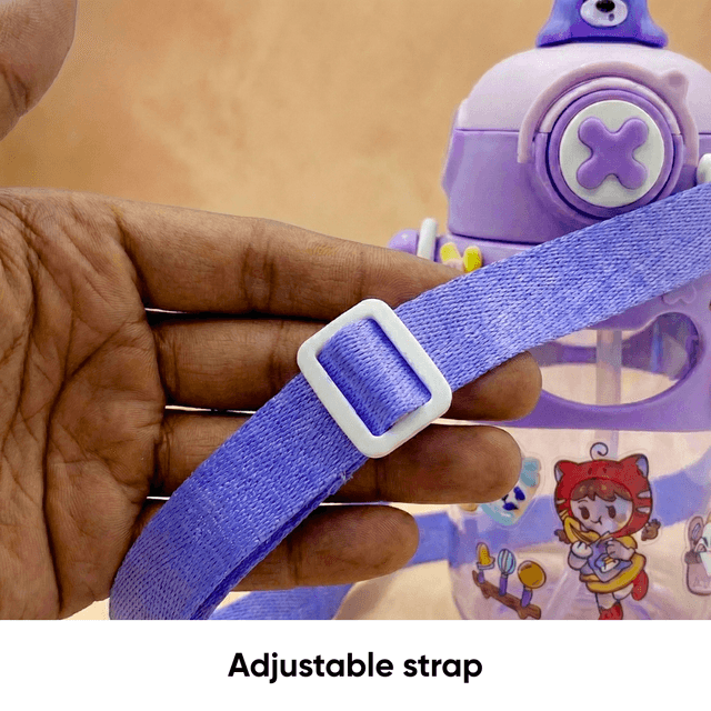 Bear Water Bottle for Kids, Reusable BPA-Free Drink Bottle with Cute Cap - View 2
