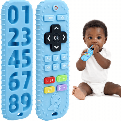 Baby Remote Teether Toy, Silicone TV Remote for Teething Infants