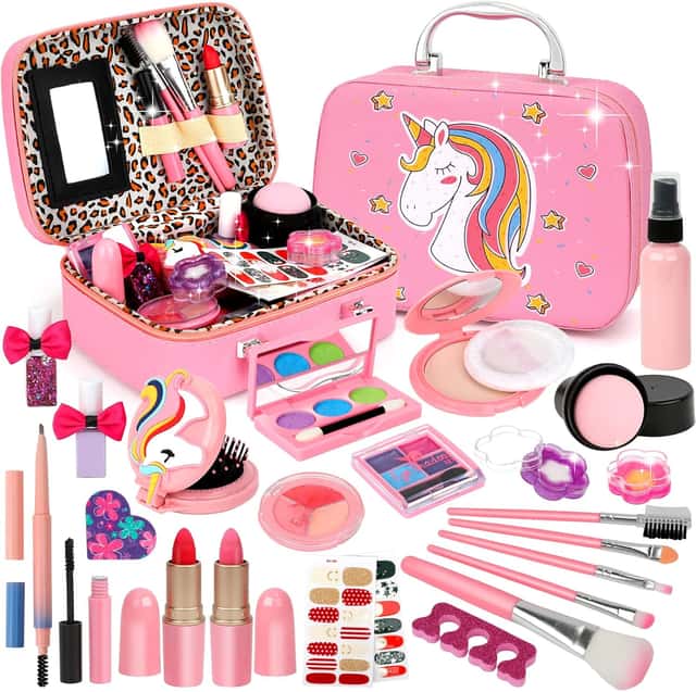 Kids Makeup Set for Girls (26 Pcs), Washable with Vanity Case - View 1
